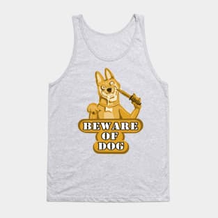 Beware of Dog (Gold) Tank Top